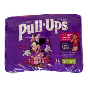 Huggies Pull-Ups Training Pants Minnie Mouse 2T-3T Girls 31 Count